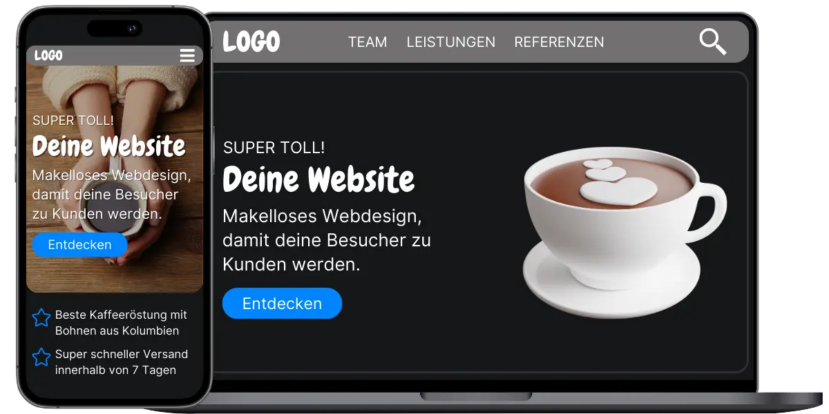 Webdesign Leistungen - Responsive Design Header